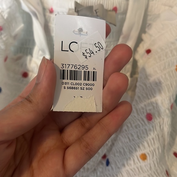 NWT Loft White Polka Dot Top - Picture 6 of 11